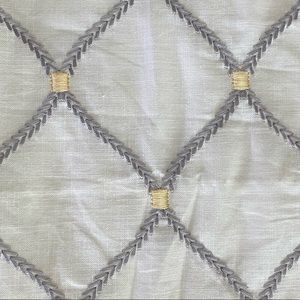 Nina Campbell Home Euro Pillow Sham Ivory Silver and Yellow.